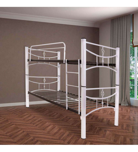 Colchon. Montreal Individual 2 Pz + Litera Toscano Individual Color Blanco