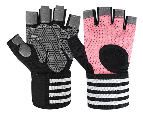 1 Par De Guantes De Ejercicio Con Pulsera Antideslizante