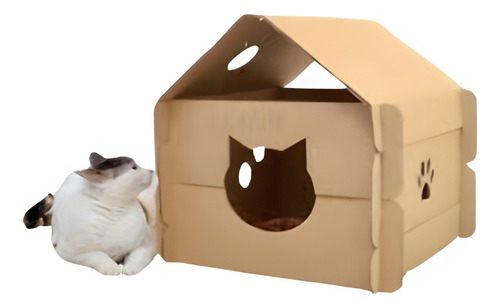 Casinha Para Gatos Cat House Cama Gato Papelao Petpira Pet