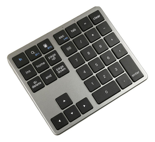Li Teclado Numérico Inalámbrico, Teclado Plata Y Gris