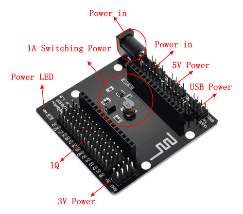 Kit Nodemcu Esp8266 + Shield Expansion Lolin Wifi Ensamblaje