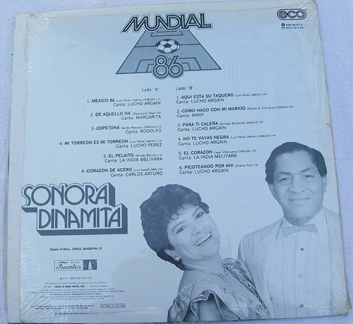 Sonora Dinamita Mundial 86 Lp Eco (Usado)