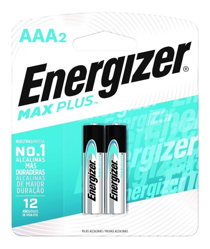 Pilas Energizer Aaa Max Plus Alcalina X 2 Un. Mayor Duracion