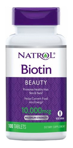 Biotina 10.000 Mcg X 100 Tablets - Natrol