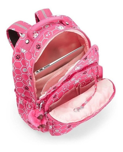 Mochila Escolar Grande Kipling Seoul Pink Envio Grátis