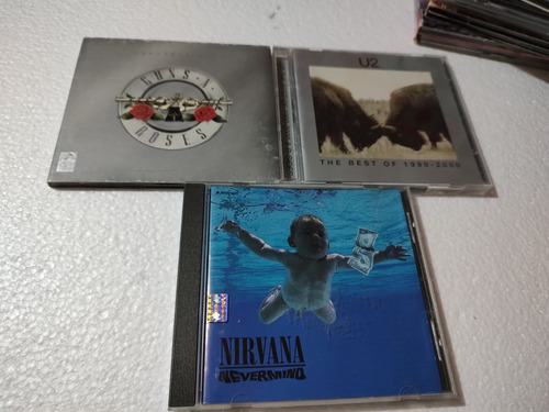 Nirvana Nevermind, Guns N Roses, U2 The Best 1990-2000 Cds 