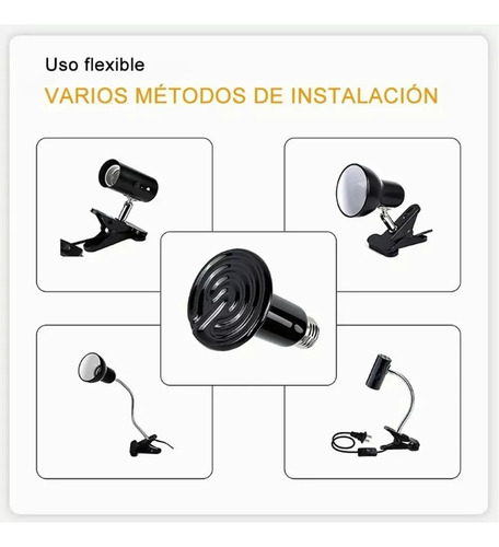 2 Focos De Cerámica De 100 W Para Acuarios Y Reptiles, Luz N