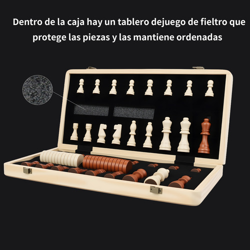 Juego De Ajedrez Magnetico 2 En 1: Tablero Ajedrez Y Damas. Piezas Magnéticas Duraderas Y Fáciles De Manejar, Ideal Para Familia Y Viajes, Desarrolla Habilidades Estratégicas Divertidamente.