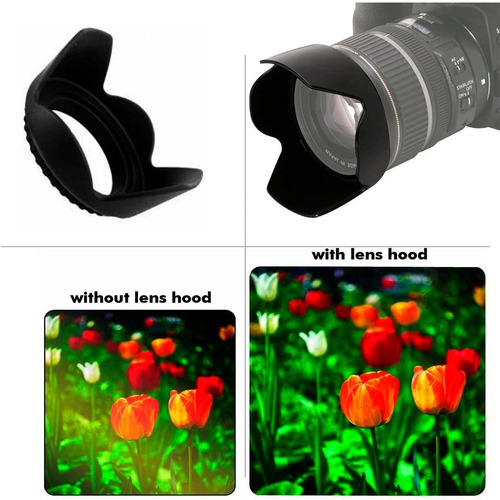 Imagen 7 de 9 de Parasol 58mm Tipo Pétalo Para Lente Fotográfico Con Hilo.