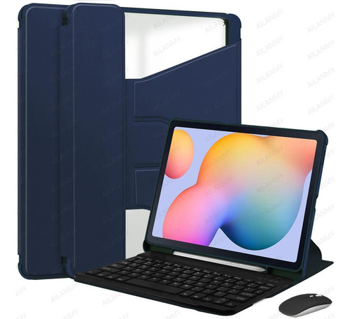 1 Funda C/teclado+mouse P/samsung Galaxy Tab S9 Plus/s9+