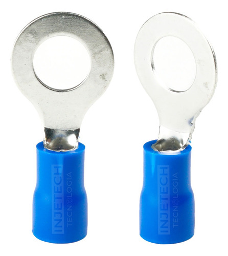 Terminal Olhal / Argola Pré Isolado Azul 2,5mm X M6
