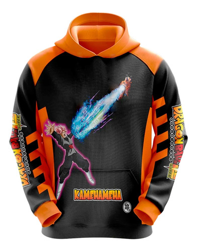 Sudadera Sublimada Goku Kamehameha Dragonball Invierno