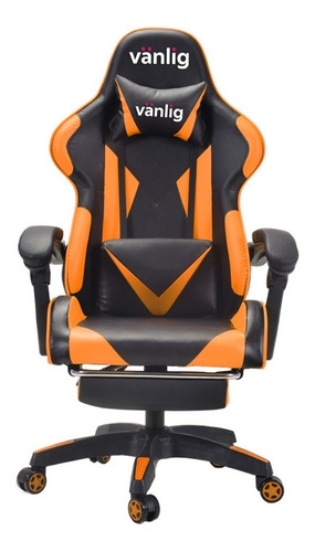  Vanlig Silla gamer Mercury ergonómica  negra y naranja