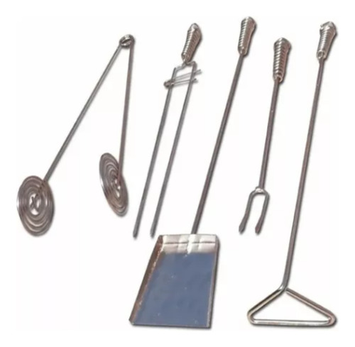 Set Parrillero Broksol 5 Accesorios Parrilla Asado Camping