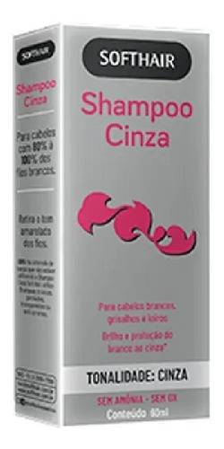  Softhair Shampoo Cinza Tonalizante Cinza New 60ml