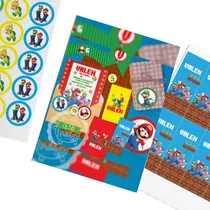 Comprar Kit Imprimible Mario Bros Textos Editables!