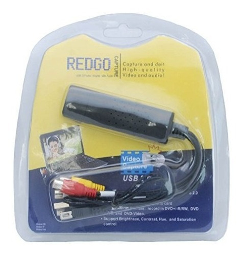 Tarjeta De Captura De Vídeo Redgo Vídeo Vhs Audio Vcr Usb Al