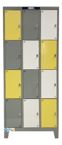Locker Bolsero Metálico 12 Prts Anchas Z/gratis Colores Tds