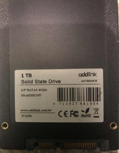 Disco Duro Ssd De Estado Solido De 1 Tb Sata Iii 2.5