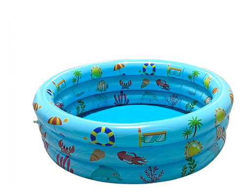 Piscina Infantil Redonda Portátil Para Exteriores Azul