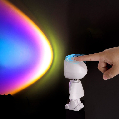 Led Proyector Robot Sun Sunset Rainbow Pantalla