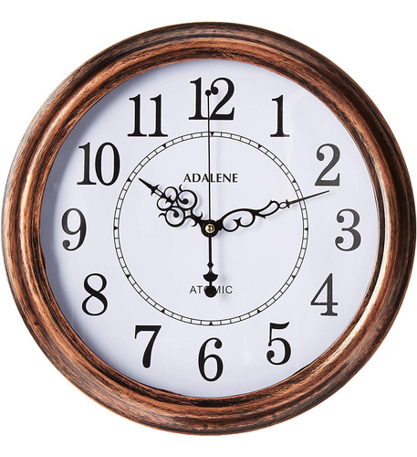 Adalene Atomic - Reloj De Pared Con Pilas, Reloj Atómico V.