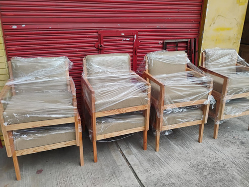 Combo 2 Sillones Ypf + Mesa Ratona Redonda Todo Paraiso Negro Liso