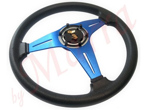 Imagem 6 de 8 de Volante Esportivo Momo - 35cm - Alumínio E Pu - Azul