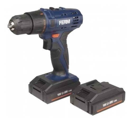 Imagen 2 de 7 de Taladro Inalámbrico De 18v Ion 2 Baterías Ferm Industrial