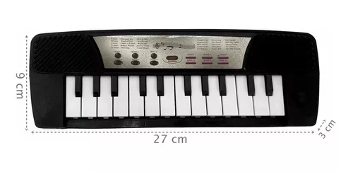 Teclado Infantil Brinquedo Musical Piano P/ Bebês Órgão Som Cor Preto