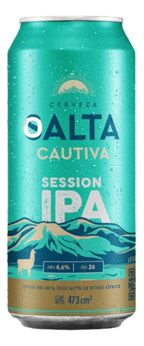 Cerveza Salta Cautiva Ipa En Lata De 473ml, Pack 12u