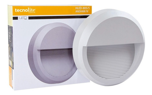 Imagen 3 de 7 de Lámpara Para Muro Redonda Exterior 9,5w Luz Cálida
