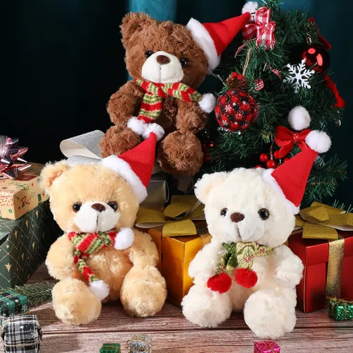 Pack 6 Osos Peluche Navidad 23 Cm Santa Claus Cuotas sin inter s