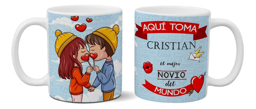 Taza De Cerámica Personalizada Con Nombre El Mejor Novio