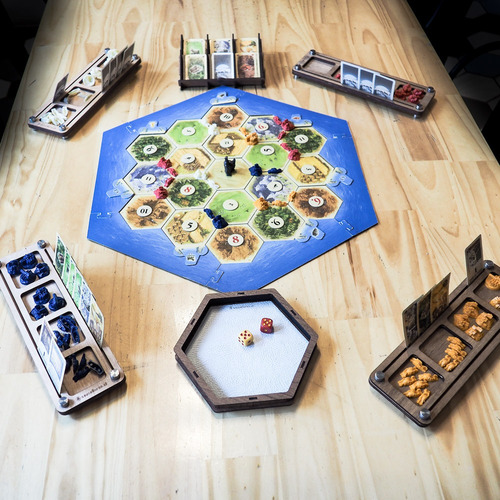 2 Tableros Jugador Porta Cartas/fichas Para Catan Wingspan