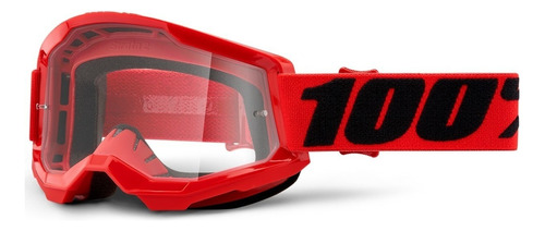 Goggle 100%  Strata 2 Red Clear Lens Color Del Armazón Rojo Talla Adulto