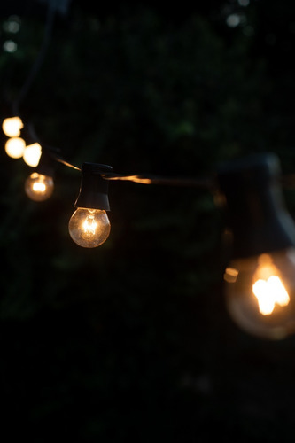 Imagen 3 de 10 de 10mts Guirnalda De Luces Para Exterior Vintage C/ Focos