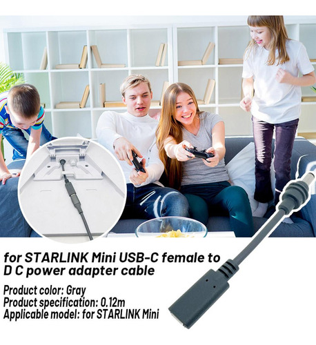 Cable Adaptador De Alimentación Starlink Mini Usb-c Hembra A