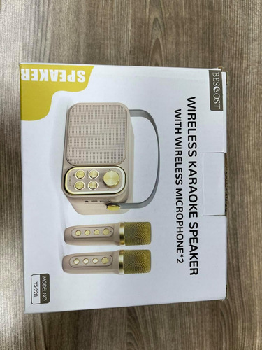 Mini Máquina De Karaokê Para Crianças, Com 2 Microfones Sem