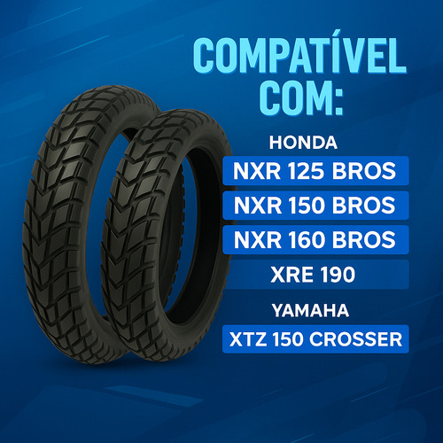 2 Pneus 110/90-17 E 90/90-19 Bros Xre Xtz Crz 150 + Brlnde