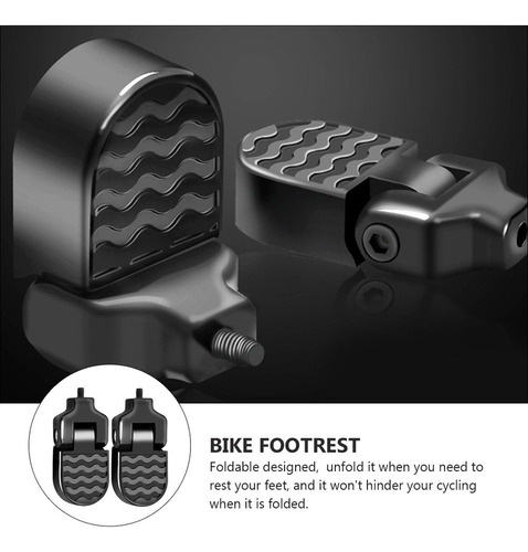 1 Par Práctico De Bicicleta Trasero Reposapiés Plegable Bici