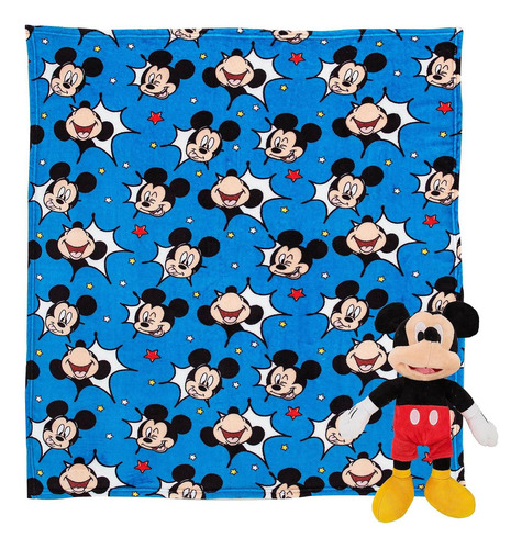 Conjunto Almohada Y Manta Mickey Mouse Comic Pop 101x127cm