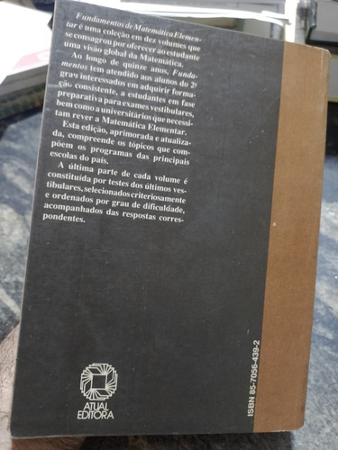 Fundamentos Matemática Elementar - Limites, Derivadas E Noções De Integral Vol 8 (Usado)