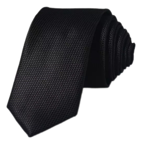 Hi, Corbata Negra Slim 5cm Ancho | Textura Microcuadros