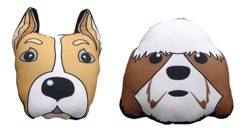 Cojines Decorativos Mascotas, Perro, Gato, Dicrea Pack X2