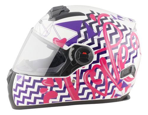 Casco Moto Kontrol M61 Certificado Dot Doble Visor Mujer