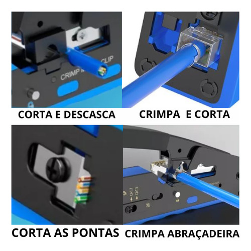 Alicate Crimpar Rj45 Ez Vazado Cat5/6/7 Profissional Exbom