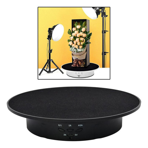 Soporte Giratorio De 360 Base De Terciopelo Negro .