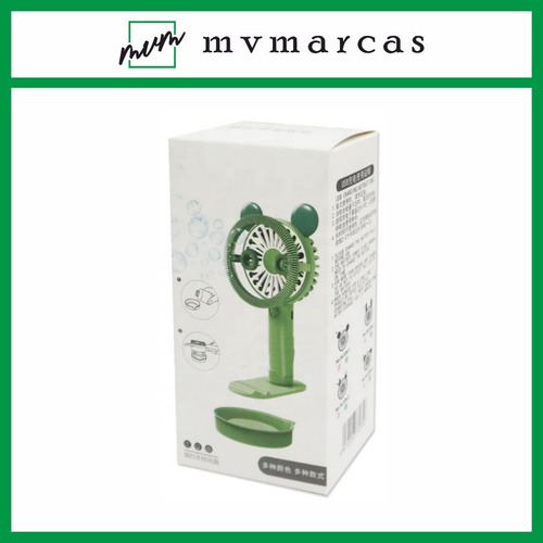 Ventilador Viajero Recargable Con Burbujero Soporte Celular