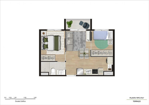 Apartamento Para Venda Em São Paulo, Tatuapé, 2 Dormitórios, 1 Banheiro, 1 Vaga - Cap3375_1-1553681
